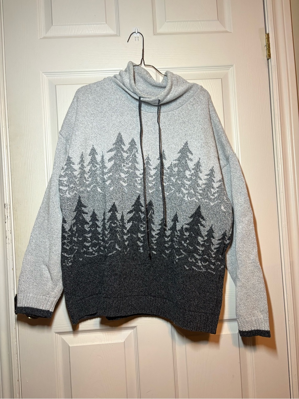 Parkhurst Gray and Charcoal Forest Turtleneck Sweater